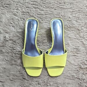 Circus by Sam Edelman Neon Yellow Slide Heels